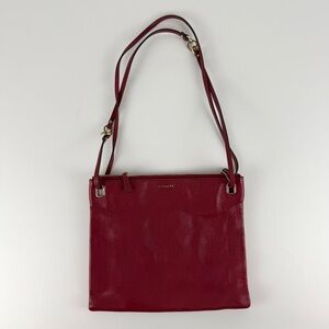 Vintage Coach Classic Red Leather Crossbody Bag